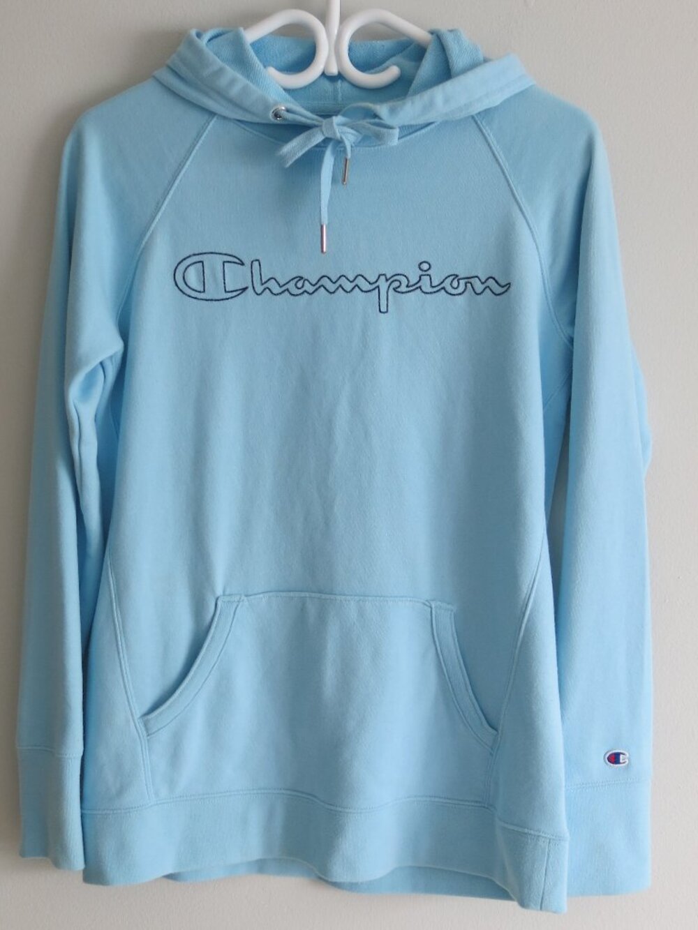 Champion Tonal Script Powerblend Sweatshirt Hoodie - Size Small Petit - Picture 2 of 5